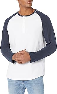 Amazon Essentials Men's Long-Sleeve 100% Cotton Henley Shirt