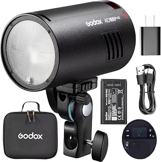 Godox AD100Pro II Pocket Camera Flash 100Ws Speedlight TTL 1/8000s HSS 0.01-1.5s Recycling 490 Full Power Flashes for Sony Canon Nikon Fujifilm Olympus Pentax Leica Cameras (AD100Pro II)