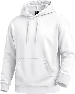 Men's Fleece Lined Hoodie Cotton Midweight Hooded Sweatshirt