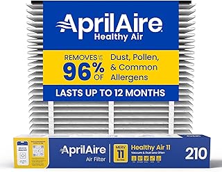 AprilAire 210 Replacement Filter for AprilAire Whole-House Air Purifiers - MERV 11, Clean Air & Dust, 20x25x4 Air Filter (Pack of 1)