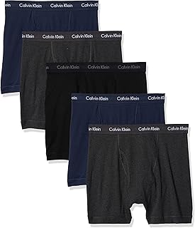 Calvin Klein Men's Briefs (Pack of 5), Black/Charcoal Heather/Blue Shadow (Pack of 5)