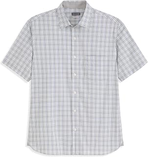 Van Heusen Men's Wrinkle Free Short Sleeve Button Check Down Shirt