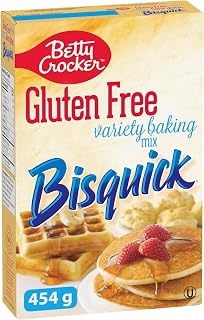 Bisquick BETTY CROCKER Gluten Free Pancake and Waffle Mix, Baking Mix, 454 Grams Package Box, Tastes Like Homemade, Easy To Bake
