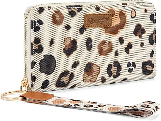 X Wrangler リストレット ウエスタンウォレット ボーホー アステカ クレジットカードホルダー 女性用, プリント-ブラウン, Medium