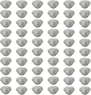 SYEYCW 60 Pcs Tapered Screens Filter, 16mm Bowl Mesh Gauzes Filter, Reusable Mesh Bowl Screens, Pre Cut Stainless Steel Screen, Metal Wire Mesh Filter, for Household, Industrial, Laboratory
