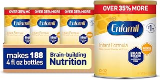 Enfamil Infant Formula, Milk-Based Baby Formula, 29.4 Oz, 4 CT | Iron-fortified Infant Formula, Omega-3 DHA & Choline, Brain development, Immune-supporting prebiotics,Powder can