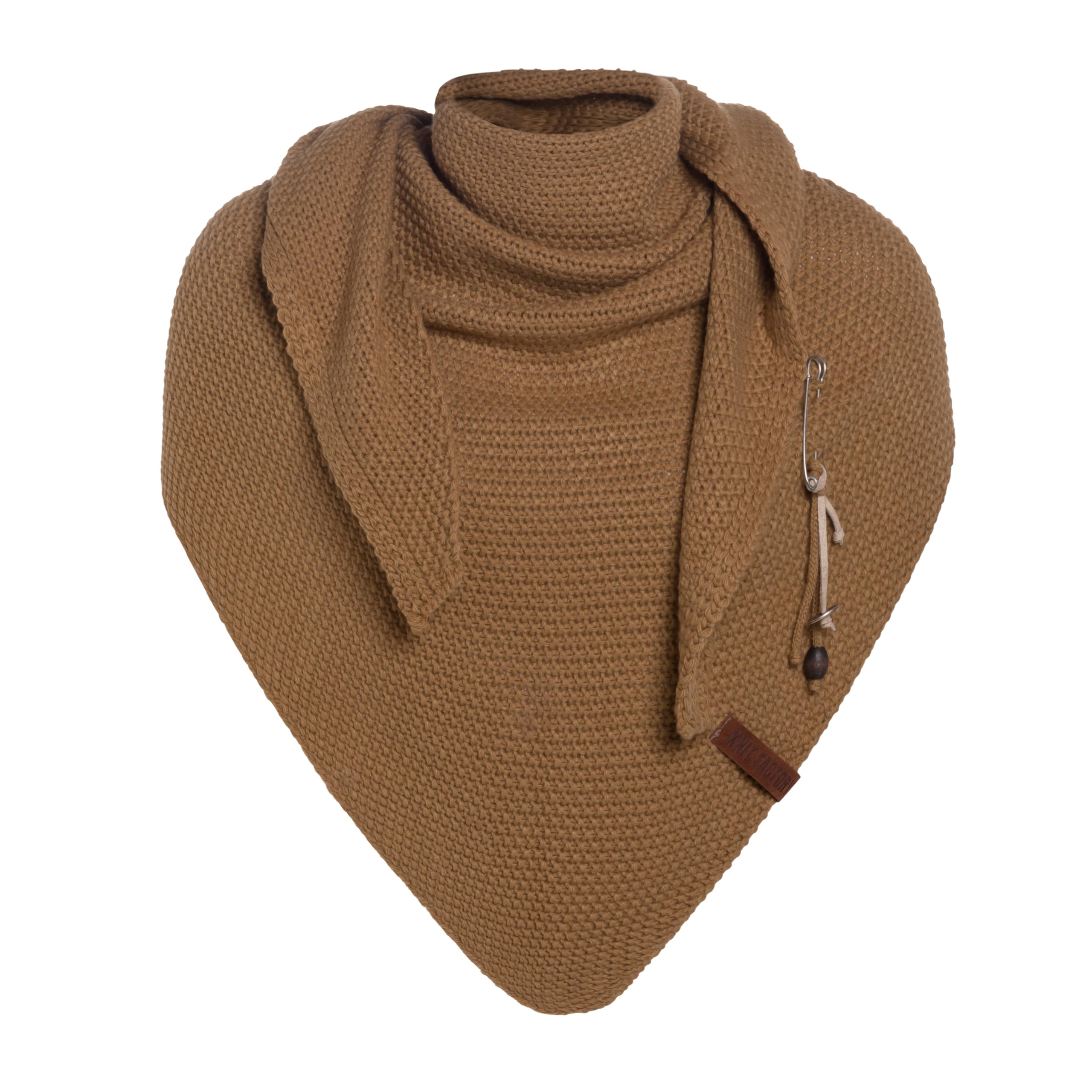 Knit Factory - Coco Knitted Shawl - Triangle Scarf - Women's Scarf - 190x85cm - 