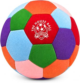 The House Ball - The Original Soft and Safe Indoor Soccer Ball Size 4 - Created for Inside Your Home and Yard - No Scuffs On Walls - Realistic Feel and Weight with a Shock Absorbing Exterior
