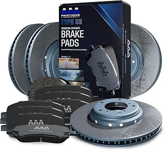 Front and Rear Brake Pads and Rotors Kit for Nissan Qashqai 2017-2023 | Fits Nissan Qashqai 2017-2023 | Type 03 HydroAdaptive Brake Kit with SC Type Semi-Coated Rotors