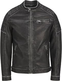 JACK & JONES Men's Jjerocky Washed Pu Jacket Noos