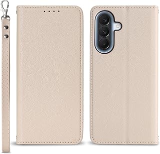 【Hamany】 対応 galaxy a57 5g ケース 手帳型 ギャラクシーa57 ケース カード収納 スマホ ストラップ -アプリコットベージュ