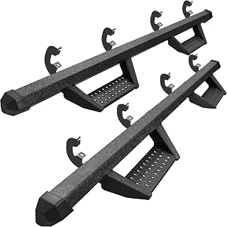 SMANOW Running Boards for 2019-2026 Silverado/GMC Sierra 1500 Crew Cab | 2020-2026 2500HD 3500HD, 4.7" Drop Down Side Steps, Anti-Rust Carbon Steel Step Bars, Anti-Slip Steps, No-Drill Nerf Bars