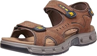 CAMEL CROWN Mens Leather Sandals for Hiking Walking Beach Tread Athletic Outdoor Activities with Air Cushion High Quality Waterproof