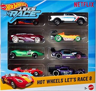 Hot Wheels Let’s Race 8-Pack | Multipack Set of 8 Toy Cars & Trucks in 1:64 Scale from the Netflix Show, Instant Collection for Play or Display
