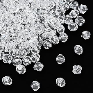 200pcs 4mm Bicone Imitation Austrian Crystal Beads K9 Faceted Bicone Crystal Beads for Bracelet Jewelry Making Crafts Supplies Teal