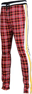 SCREENSHOT-Checker Pattern Track Pants Mens Premium Urban Fashion Streetwear Bottoms - Straight Fit