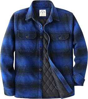 Dubinik® Mens Shacket Flannel Shirt For Men Lightweight Jacket Overshirt