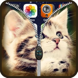 Kitten Zipper Lock Screen HD