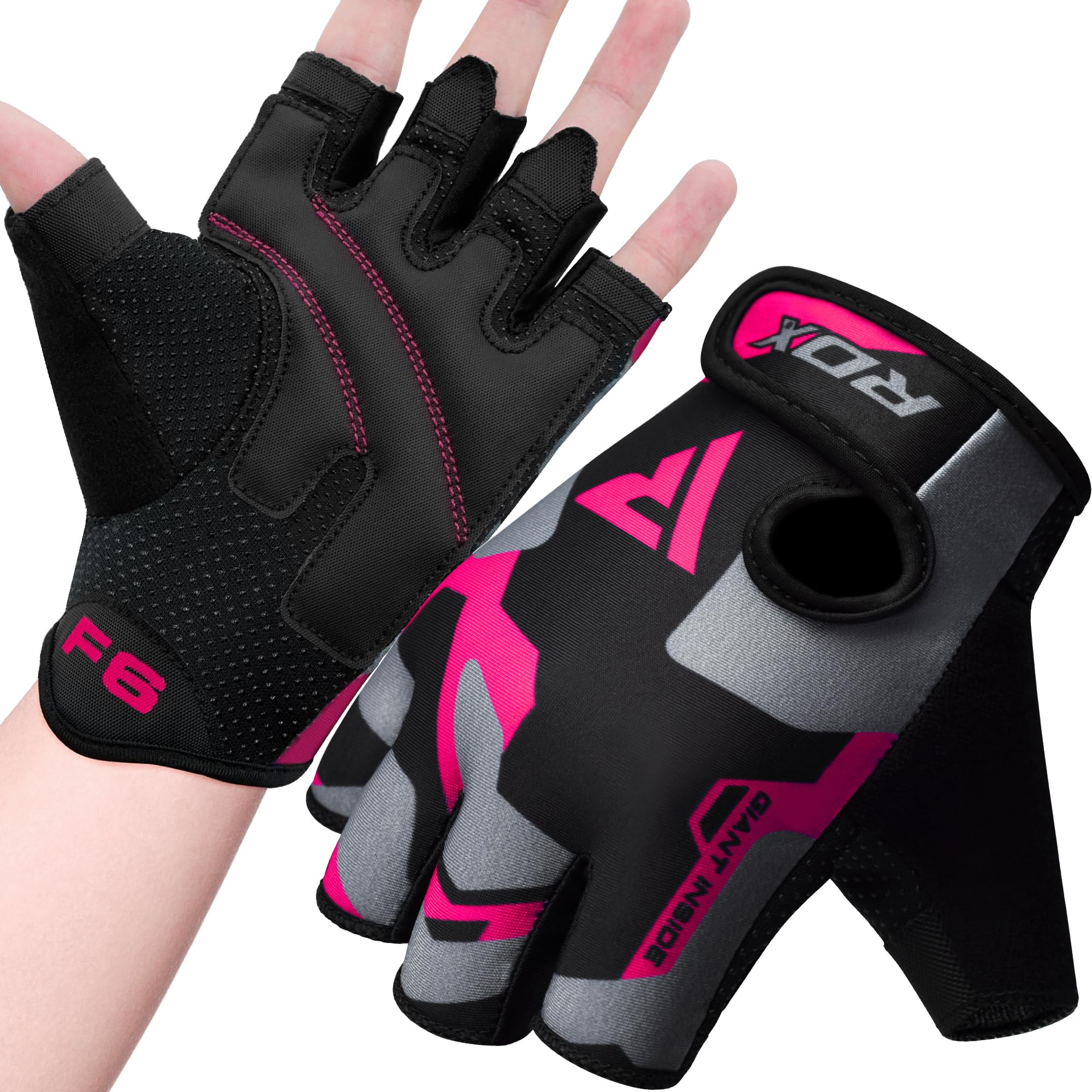 RDX Weight Lifting Gloves Gym Fitness Workout, Anti Slip Padded Palm Protection 