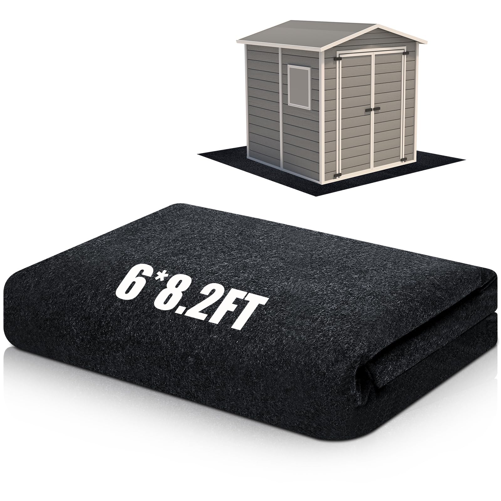 Shed Floor Mat 6 x 8.2 ft, PE Backing for Storage Sheds, Garage and Patio | Abso