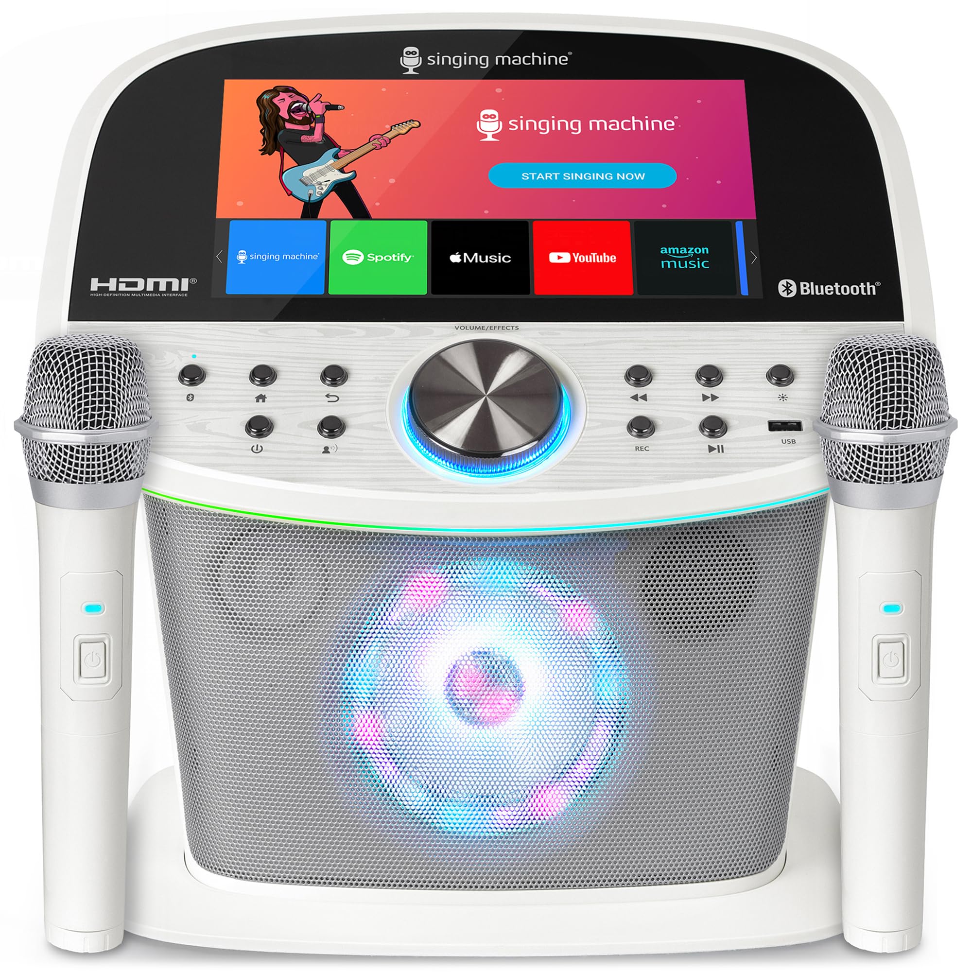 Singing Machine Karaoke Machine Screen, WiFi, Music Apps, 2 Microphones | Portab