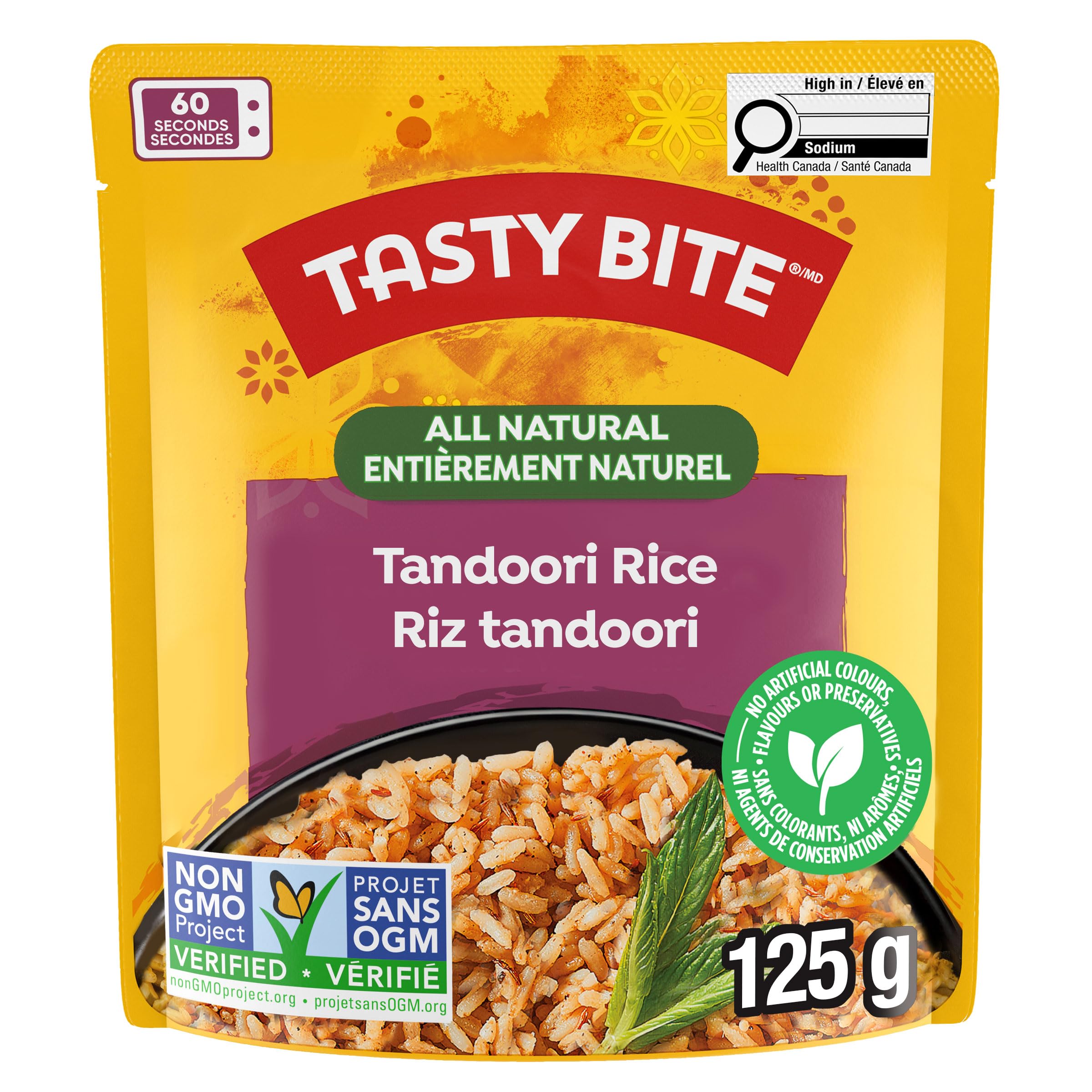 Tasty Bite All Natural Tandoori Rice, 125G