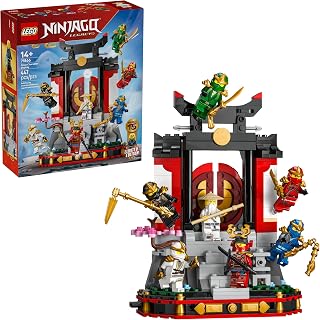 LEGO NINJAGO Ninja Character Display 15th Anniversary 71866 | Building Set for Teens, Ages 14+, Collectible Elemental Master of Lightning, Desk Decor, 7 Minifigures, 447 Pieces, Gift Idea