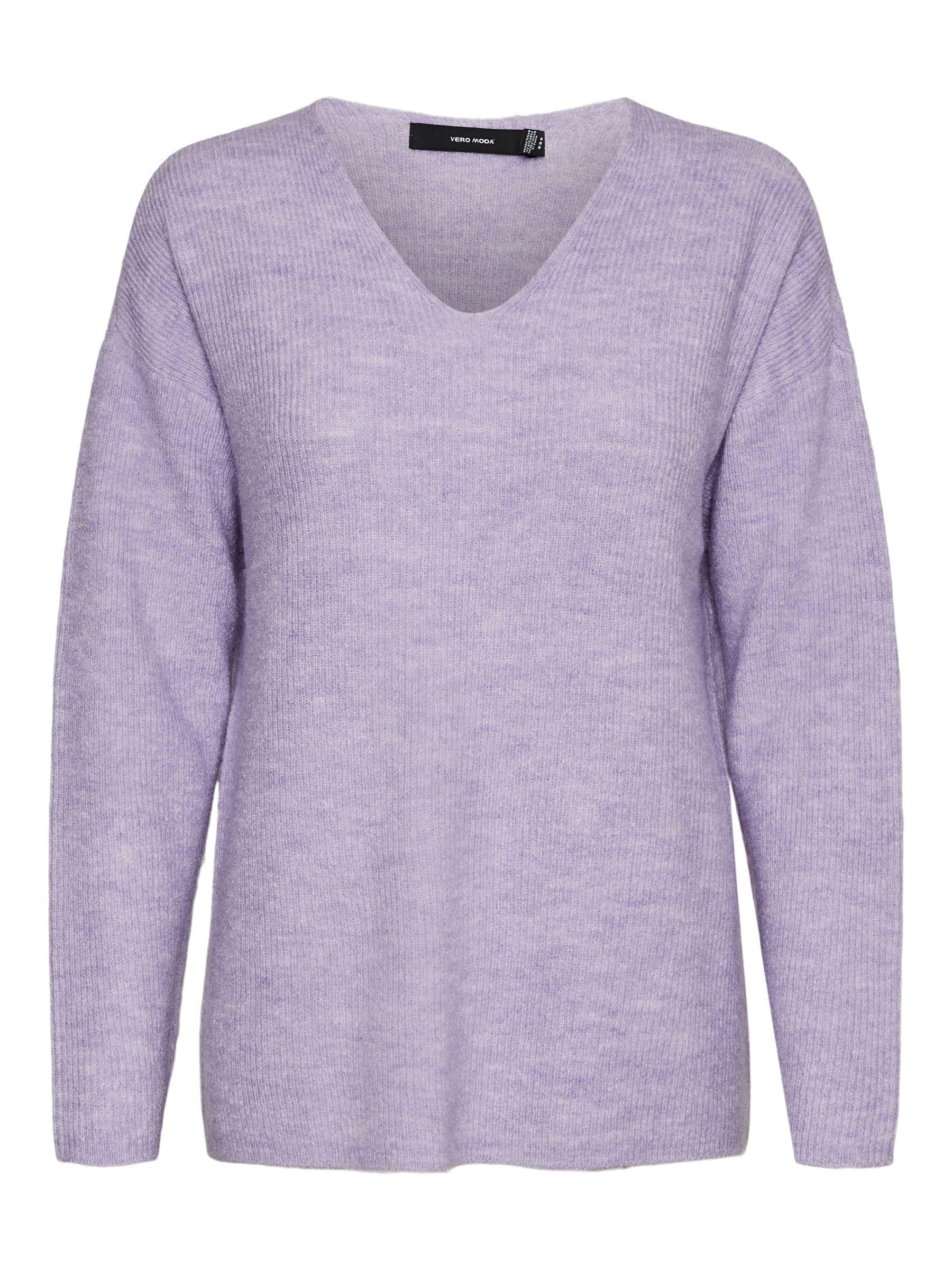 VMCREWLEFILE Knitted Sweater V Neck Long Sleeves Knit Sweater
