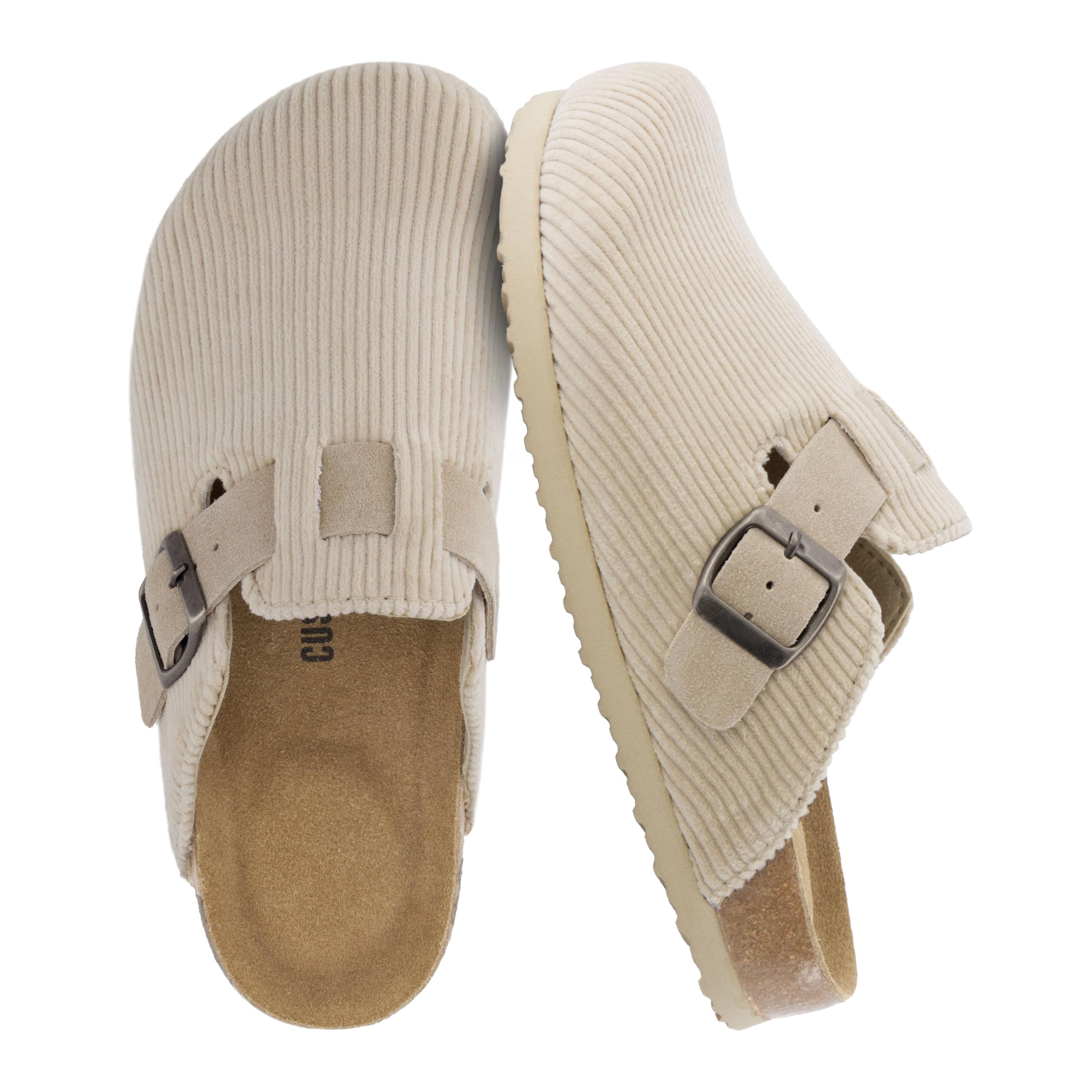 CUSHIONAIRE Women's Hana Clogs with Cork Footbed and Comfort Large Widths Availa