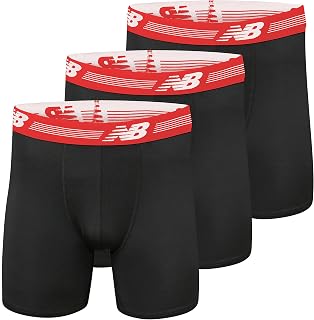 New Balance Men's Ultra Soft Performance 6' Boxer Briefs with No Fly (3-Pack of Underwear)