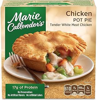 Marie Callenders Chicken Pot Pie, 10 OZ | High protein, 17g per serving; microwave frozen meal for one; convenient comfort food with easy prep