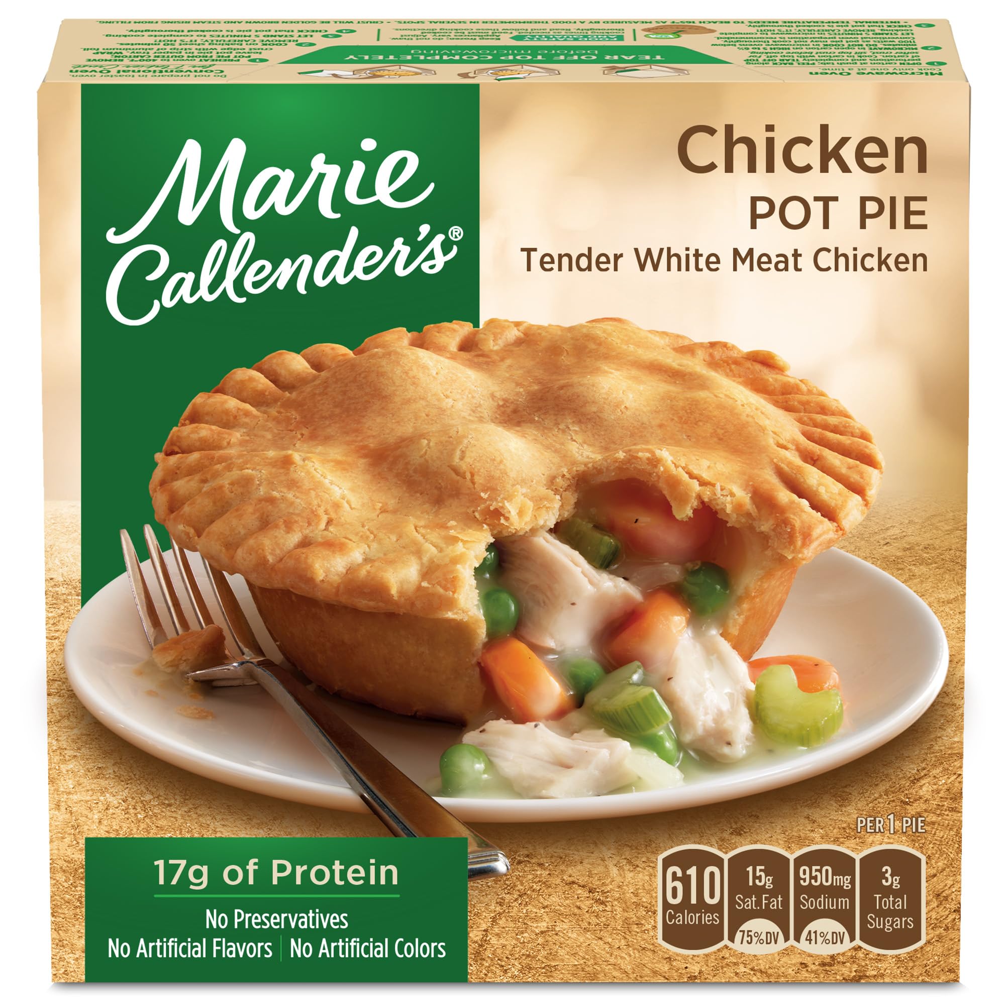 Marie Callenders Chicken Pot Pie, 10 OZ | High protein, 17g per serving; microwa