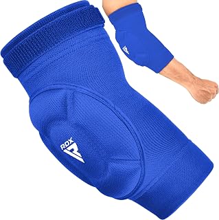 RDX Pro Elbow Pads, Muay Thai MMA Kickboxing Sparring Elbow Guard, Martial Arts striking Protection, volleyball Wrestling Basketball Adjustable Compression Padded Sleeve, Men Women