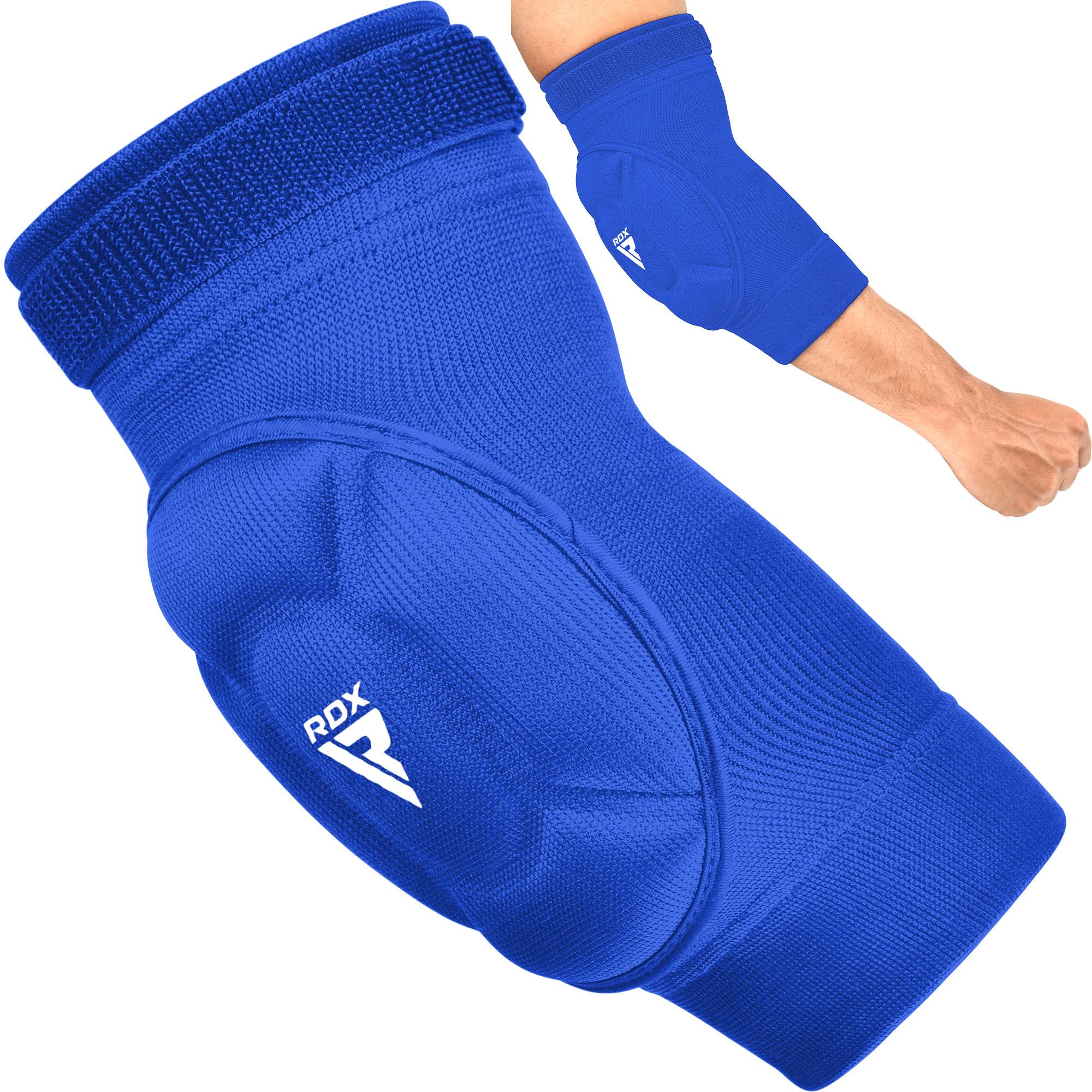 RDX Pro Elbow Pads, Muay Thai MMA Kickboxing Sparring Elbow Guard, Martial Arts 