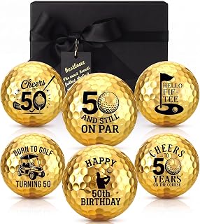 6 Pcs Funny 50th 60th Happy Birthday Golf Balls Gift for Men