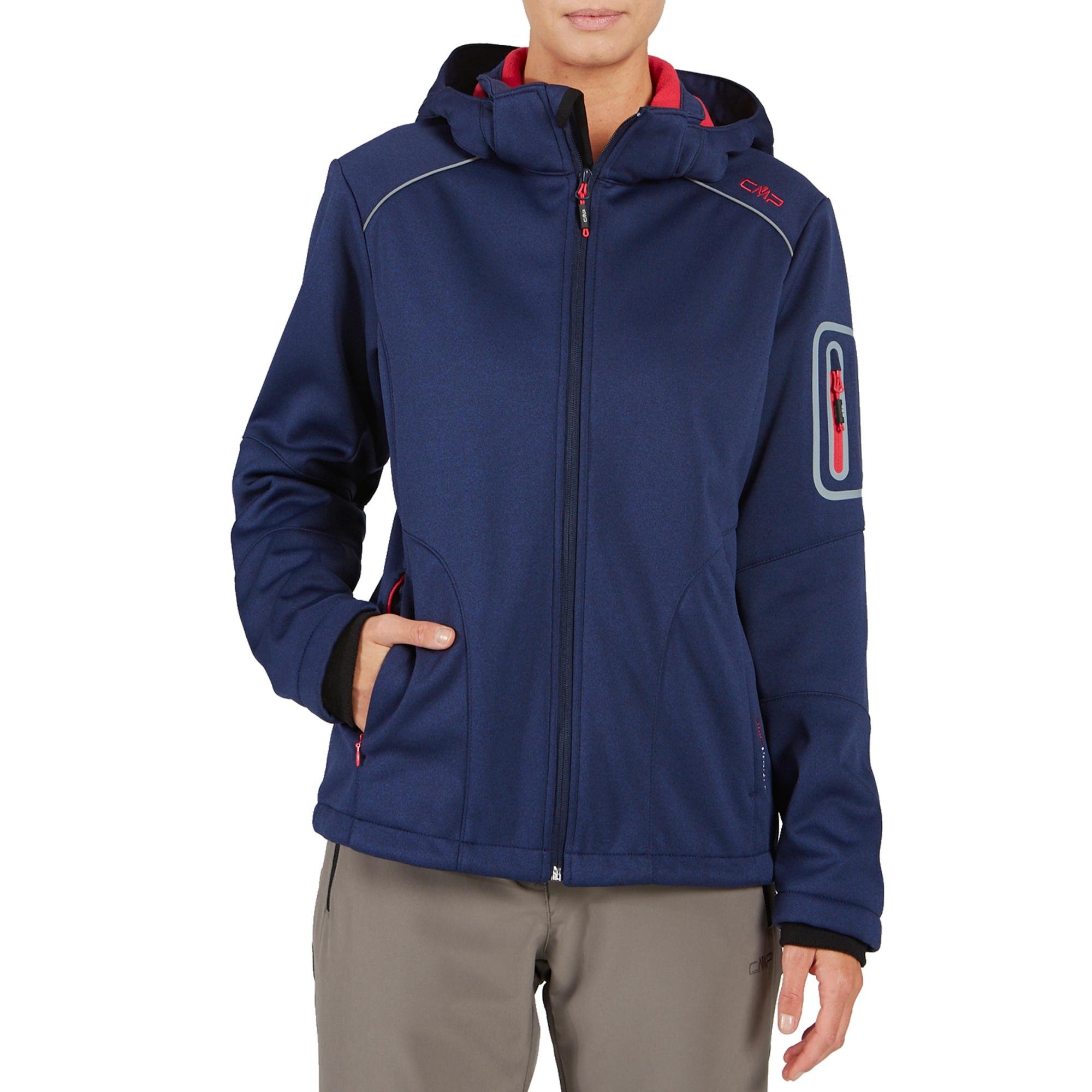 CMP 3A05396 Softshell giacca nera-red fluo, Frauen:46