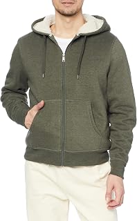Amazon Essentials Men's Zip-Up Hoodie, Sherpa Lined, Fleece
