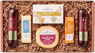 Hickory Farms Signature Beef Meat and Cheese Gift Basket (Medium) - Box Set | Charcuterie Board Food | Summer Sausage | Father's Day | Mother's Day | Easter | Christmas | Holiday | Housewarming | Gourmet | Sympathy | Care Package