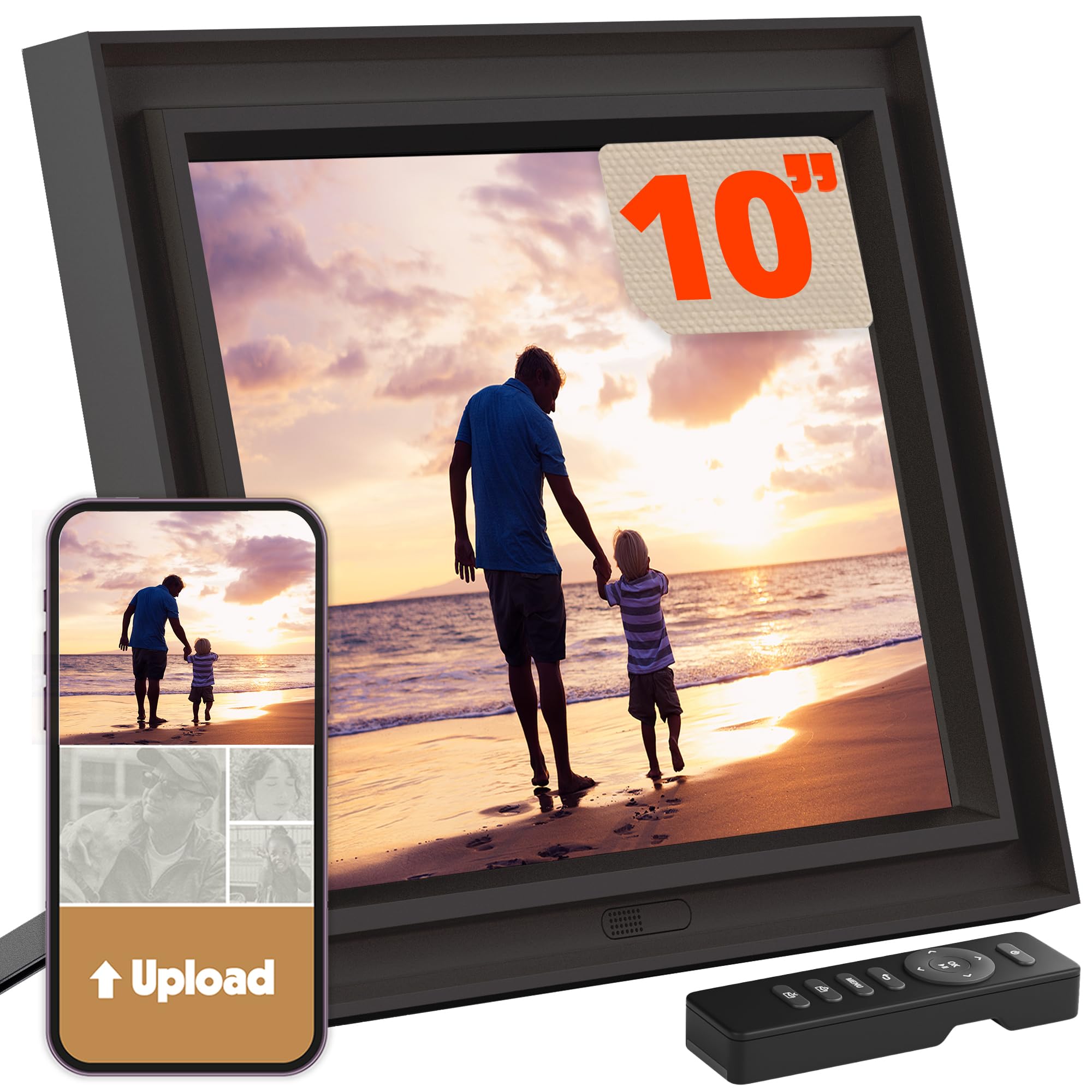 Pix-Star LUX 10.4'' Wi-Fi Digital Picture Frame – Unlimited Cloud Storage, Easy 
