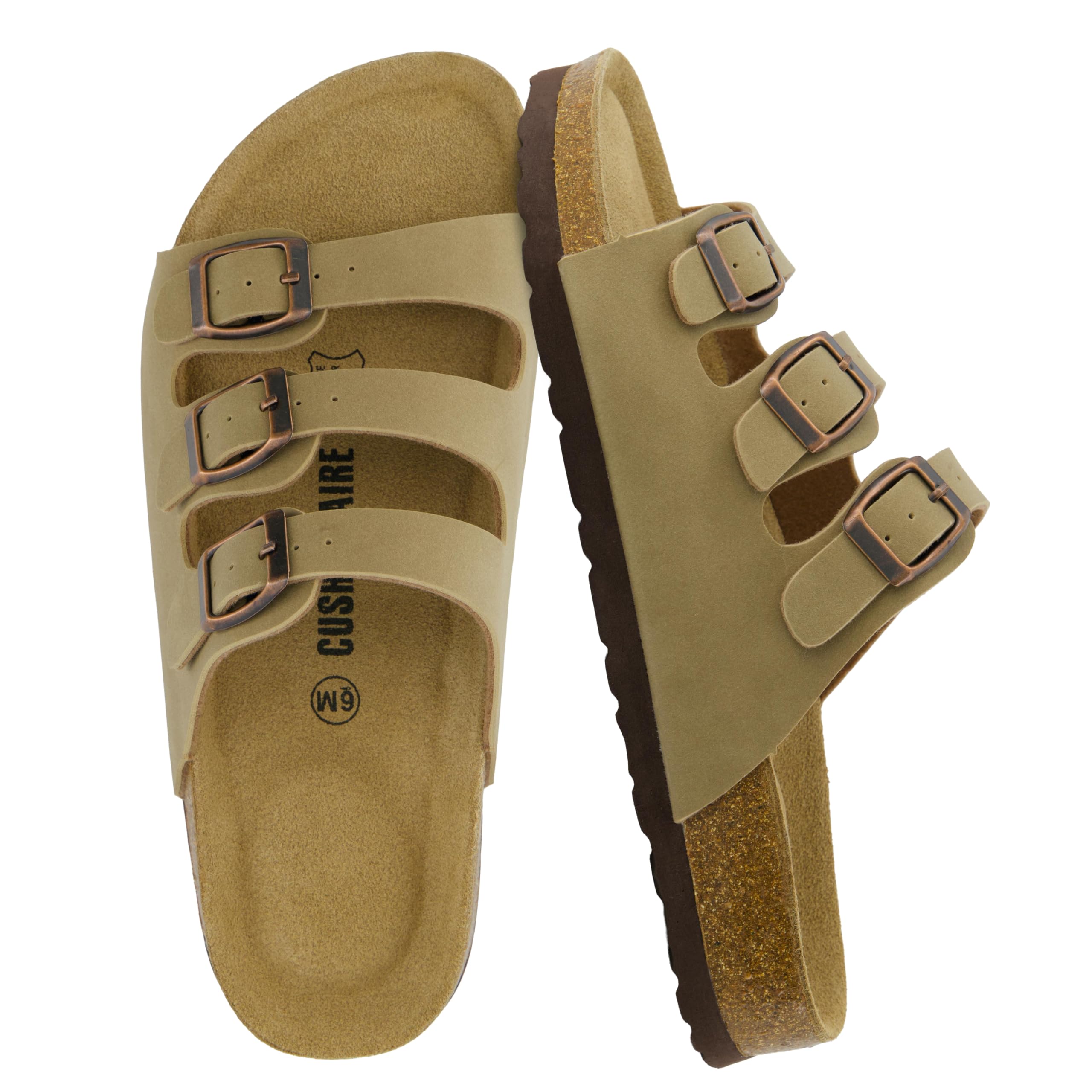 CUSHIONAIRE Women's Lela Cork Sandal with +Comfort