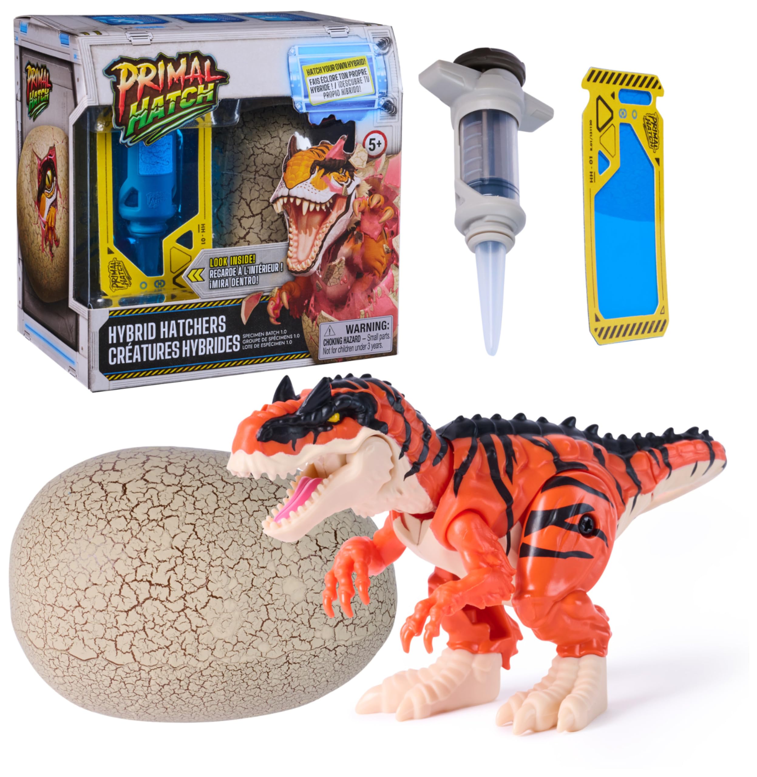 Primal Hatch Hybrid Hatchers Toy Dinosaur & Egg, Mini Hybrid Hatching Dinosaur, 