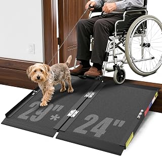 Support Way 2FT Portable Wheelchair Ramp for Home Steps | Quick-Lock design for home steps, doorways & curbs. Lightweight aluminum, portable, fits wheelchairs & walkers.