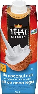 Thai Kitchen Premium Unsweetened, Coconut Milk Lite Tetra, 750mL | Non-Dairy Milk Substitute, For Thai-Style Dishes, Smoothies, Soups, Curries, Desserts, Oatmeal & Coffee, Non GMO