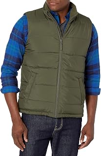 Amazon Essentials Men's Midweight Fleece Lined Insulated Padded Vest