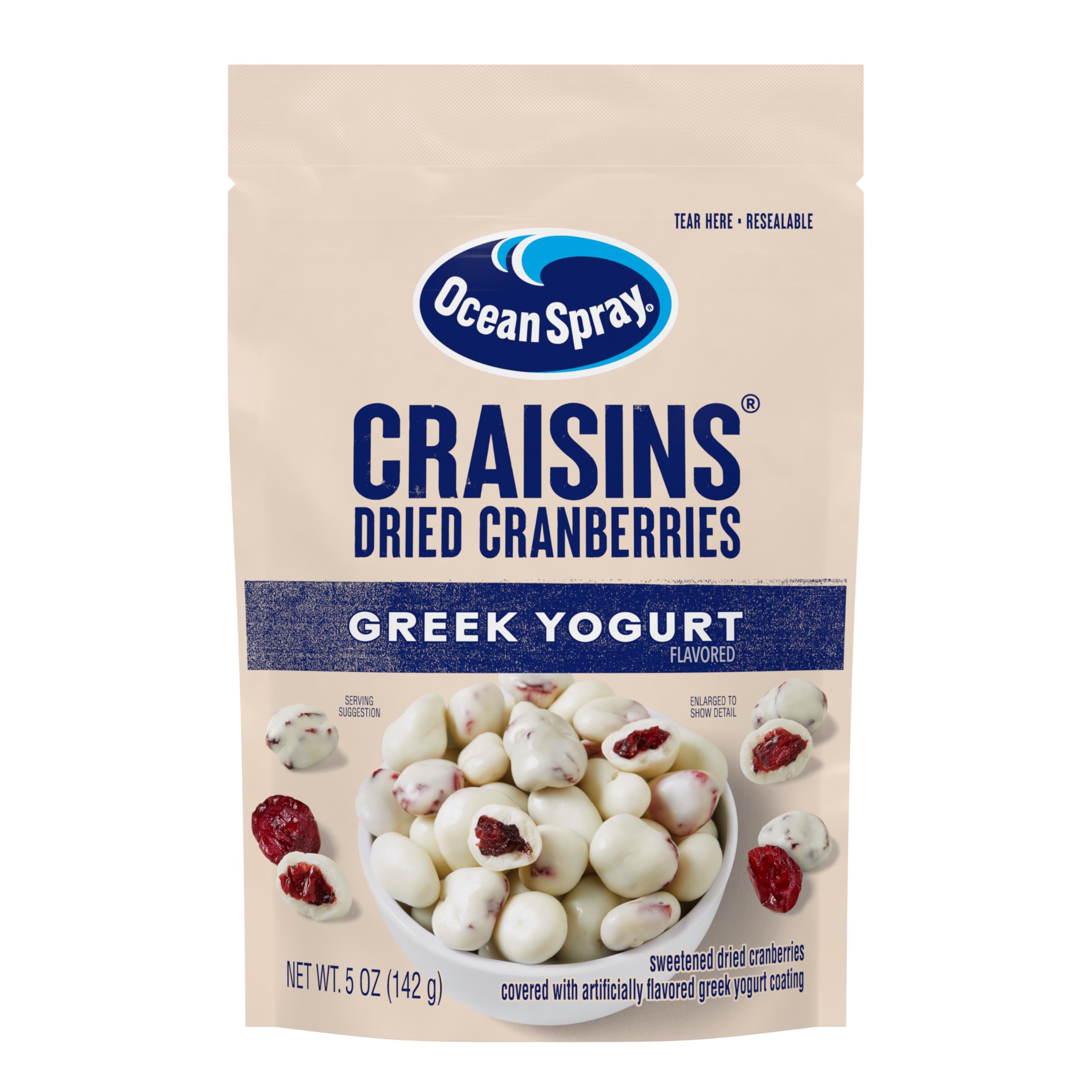 Ocean Spray Greek Yogurt Covered Craisins, Greek Yogurt Flavored Covered Cranber