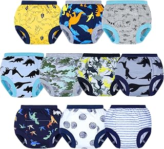 BIG ELEPHANT Toddler Potty Training Underwear, 100% Cotton for Boys & Girls