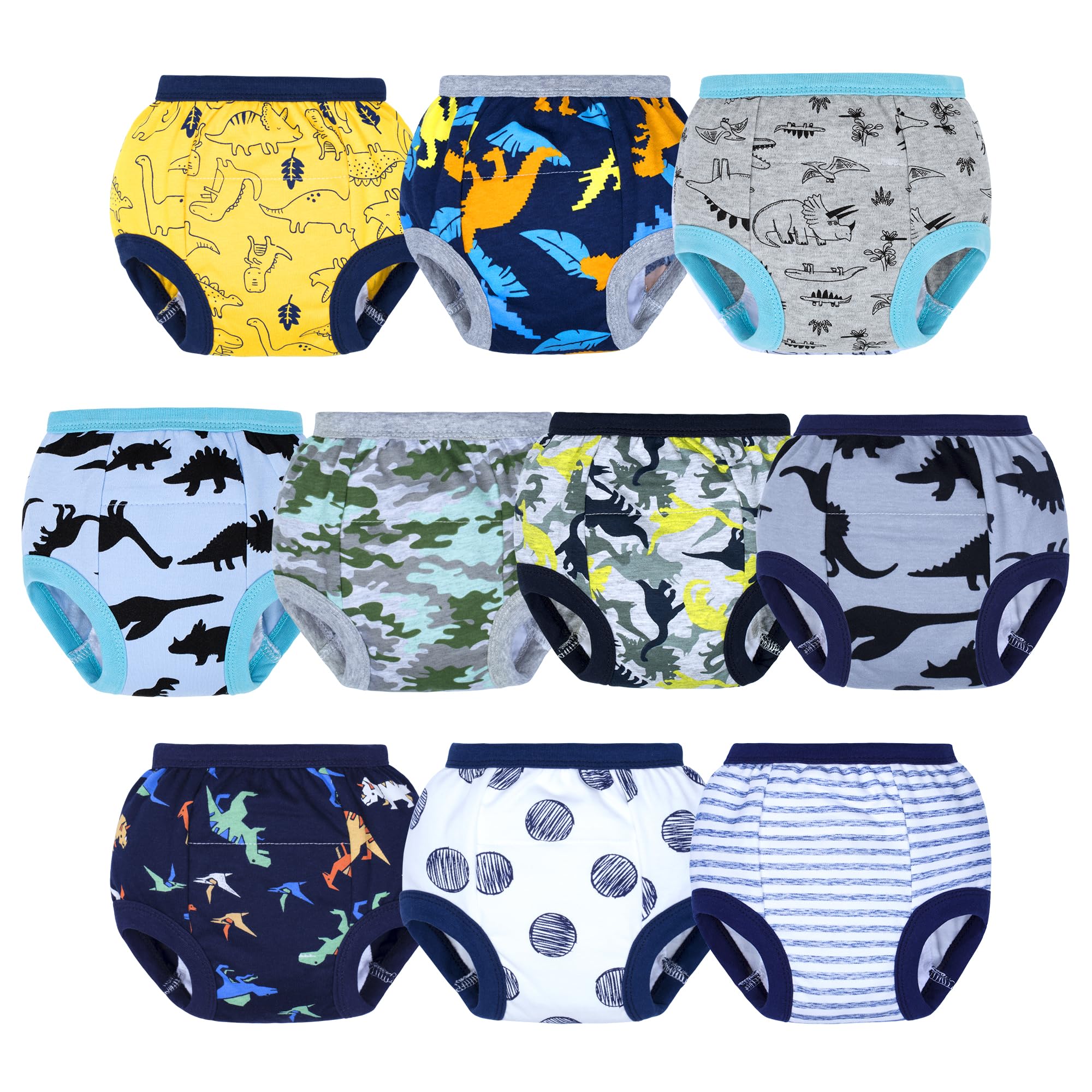 BIG ELEPHANT Toddler Potty Training Underwear, 100% Cotton for Boys & Girls