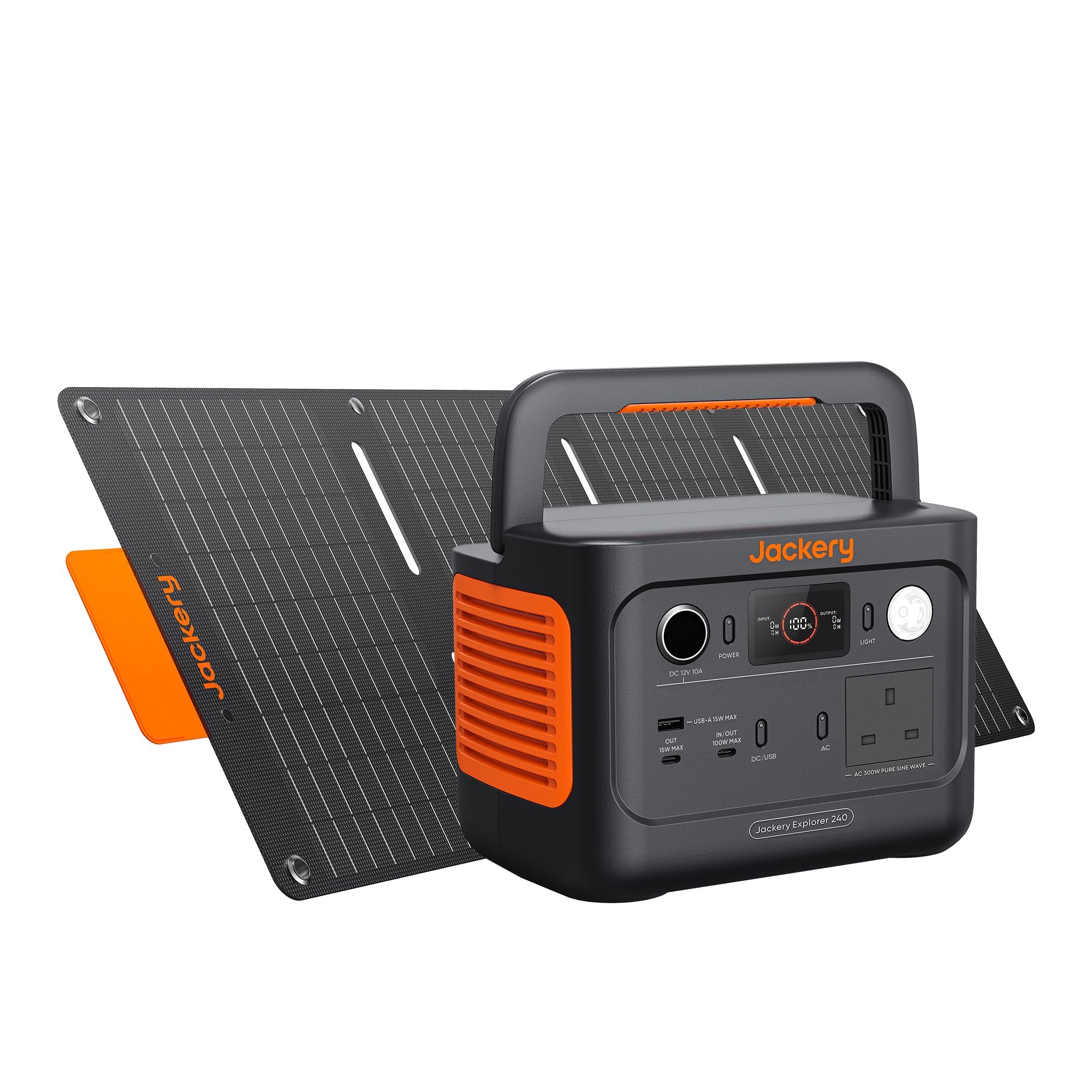 Jackery Solar Generator 240 v2, 256Wh Power Station with 40W Solar Panel | 300W 
