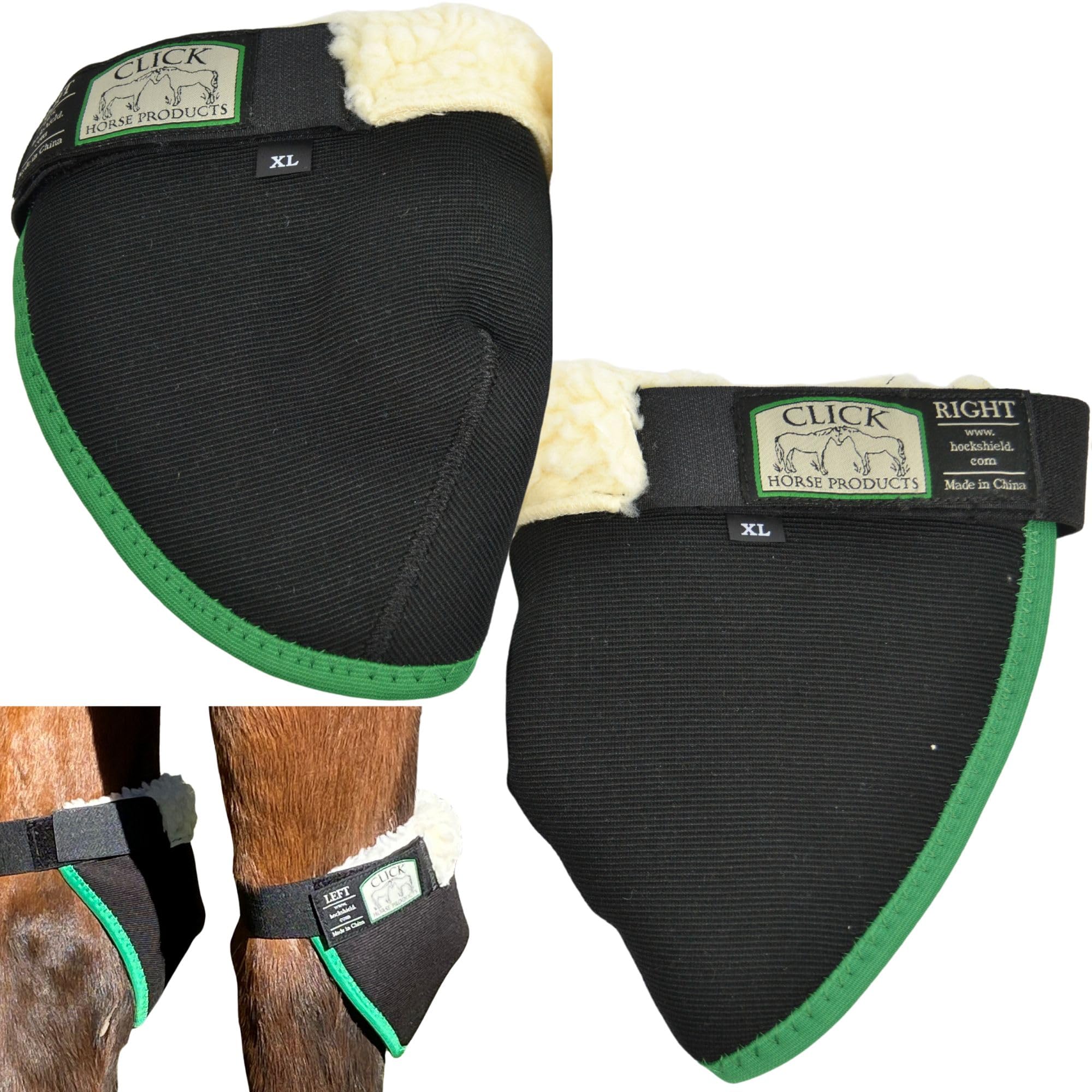 Click Horse Hock Shield, Horse Care Boots, Hock Shield for Horses w/ Fleece Lini