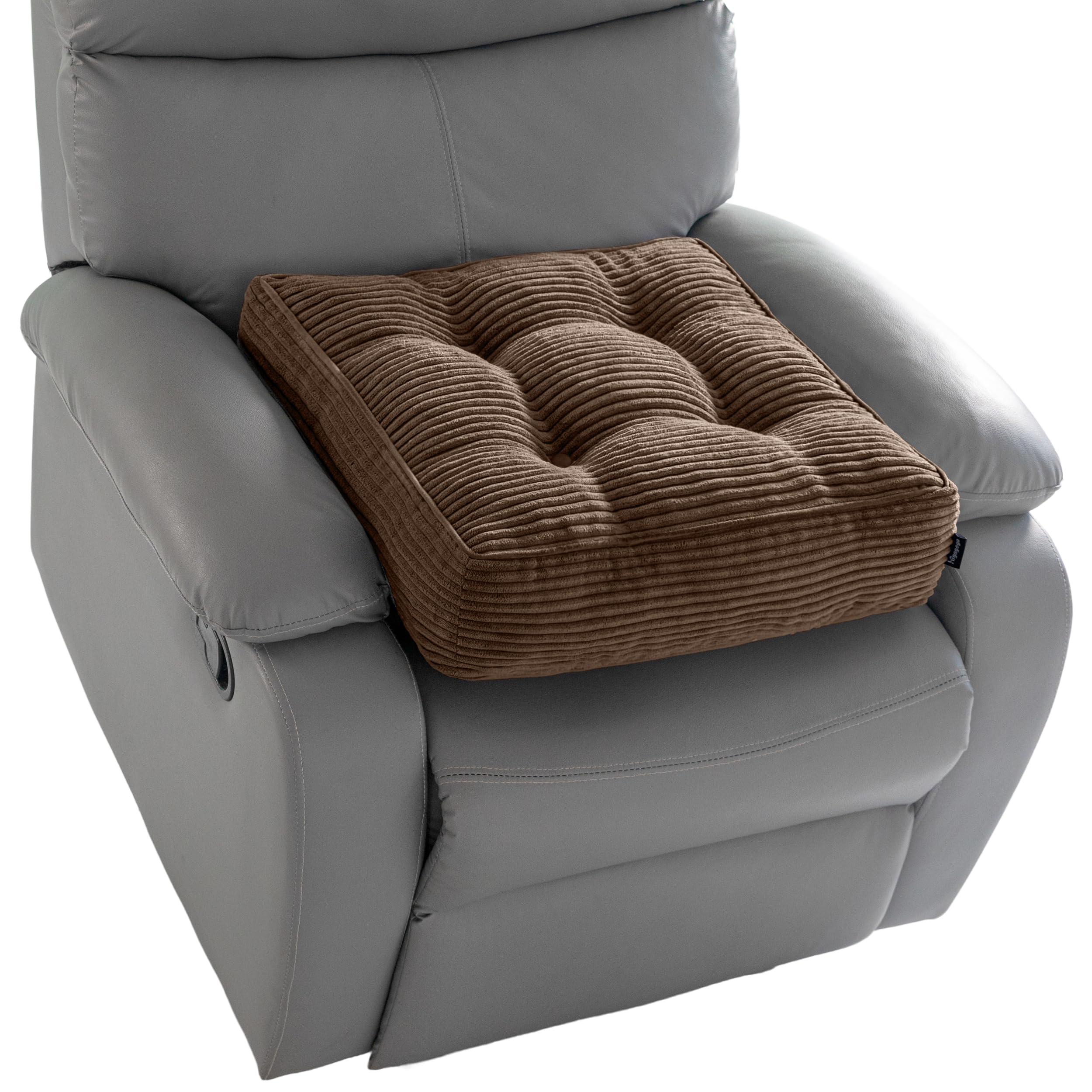 HIGOGOGO Tufted Corduroy Recliner Seat Cushion for Elderly, High Density Foam La